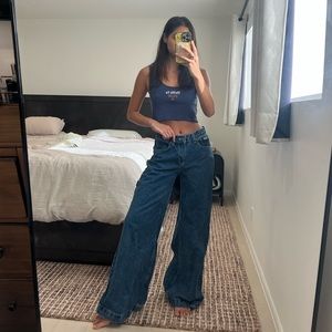 The ragged priest wide leg jeans
